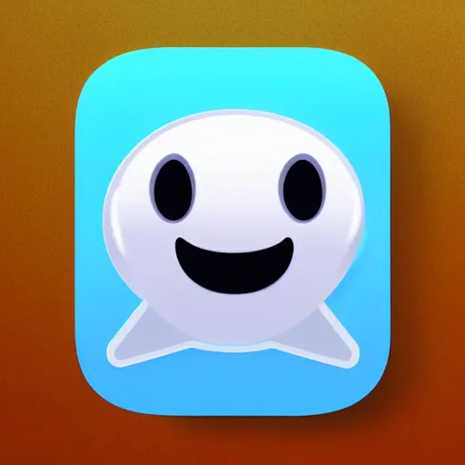 Prompt: ghost as hello emoji, telegram sticker design, flat design, glossy design, white outline