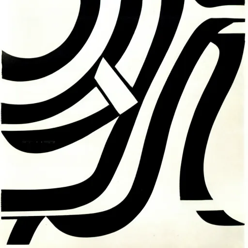 Image similar to black and white logo by karl gerstner 1 9 7 0 s, 8 k scan, centered, symetrical, bordered