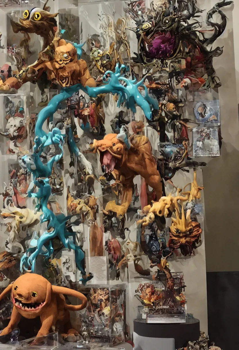 Image similar to cartoon occult beast toy on display