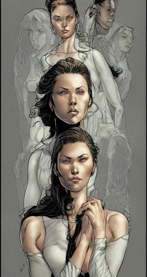 Image similar to a beautiful portrait of a woman Travis Charest style