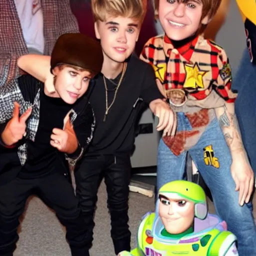 Image similar to justin bieber in pixar's toy story