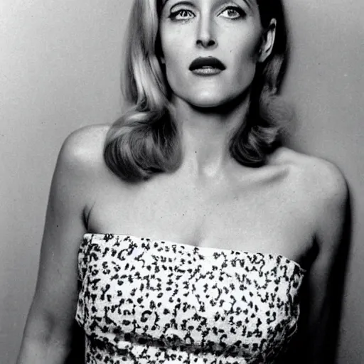 Image similar to gillian anderson by walter vogel, 1 9 6 6