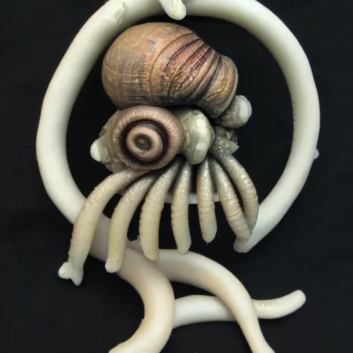 Image similar to snail with the head of count orlok on each tentacle, extremely detailed!!!!