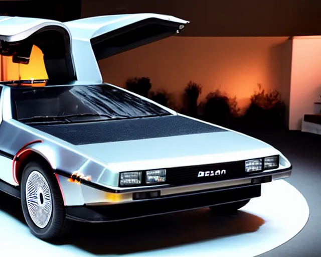 Image similar to new prototype delorean, dslr