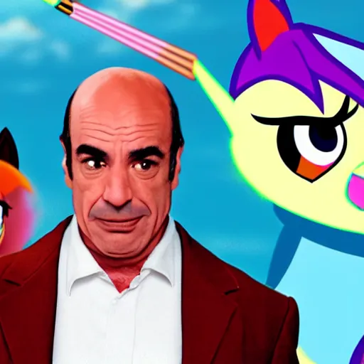 Image similar to lalo salamanca from better call saul as a pony in my little pony