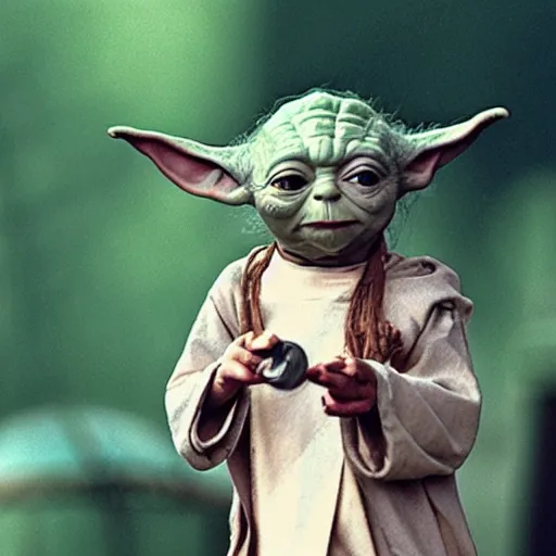 Image similar to yoda performing at woodstock