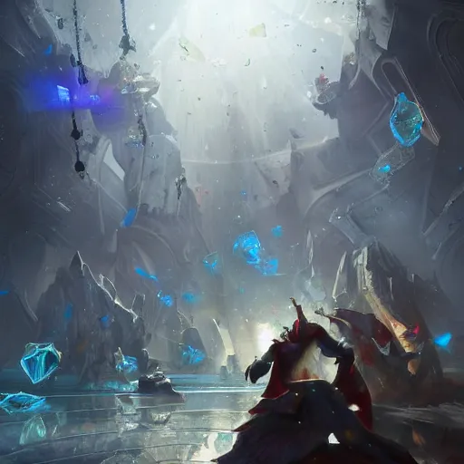 Prompt: glass mirror, glass mirror shattering, broken glass mirror, transparent glass mirror, realistic glass mirror, glass shattering, shattered glass, shattered glass, shattered glass, shattered glass, bright masterpiece artstation. 8 k, sharp high quality artwork in style of jose daniel cabrera pena and greg rutkowski, concept art by tooth wu, blizzard warcraft artwork, hearthstone card game artwork