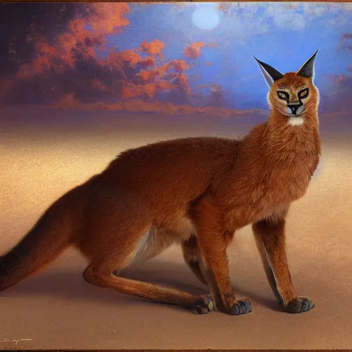 Image similar to sad caracal holding a sign saying