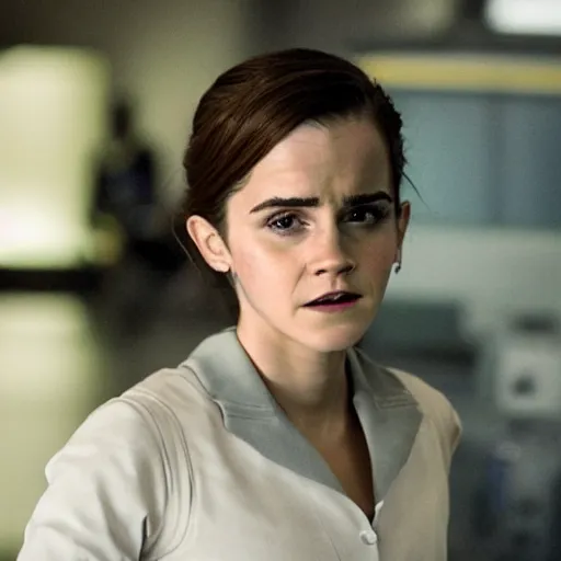 Image similar to Movie still of protomolecule Emma Watson in The Expanse