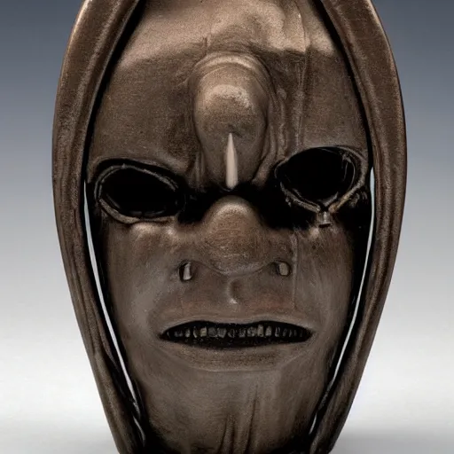 Prompt: face jug by H.R. Giger