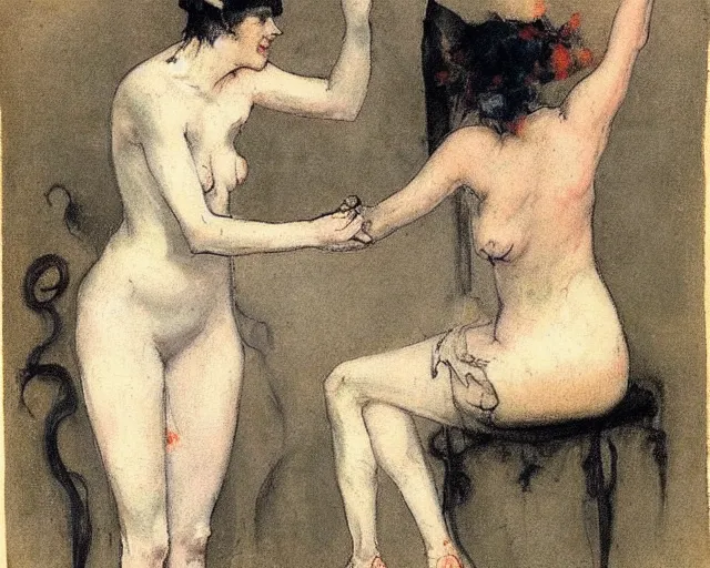Image similar to felicien rops