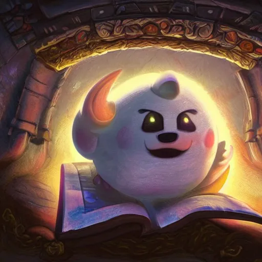 kirby reading the bible, religious, christianity, Stable Diffusion