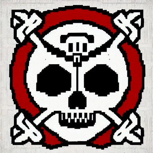 Image similar to skull and bones ansi art