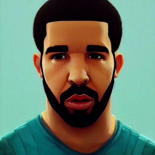 Drake profile picture by Greg Rutkowski, asymmetrical, | Stable ...