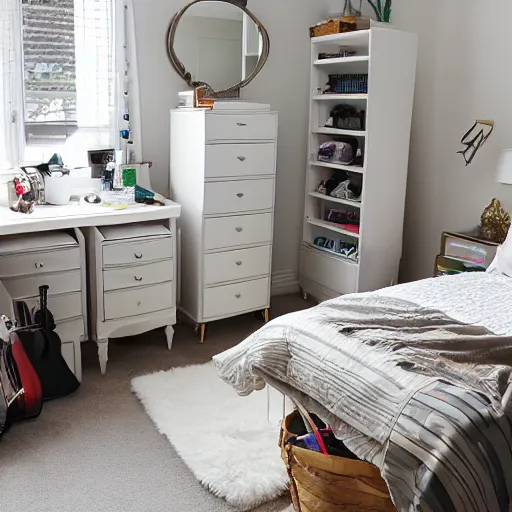 Image similar to cluttered bedroom, iSpy