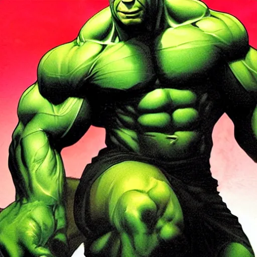 Image similar to vin diesel as the hulk, marvel, photography,