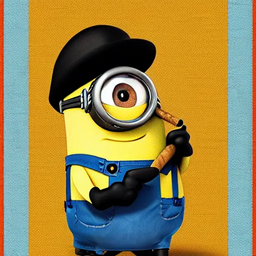 Image similar to minion smoking a cigar