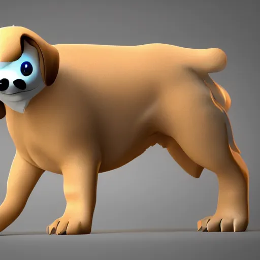 Prompt: a puppy that can function as a toaster , concept art, trending on artstation 3D.