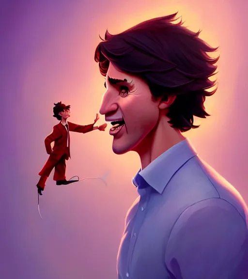 Prompt: justin trudeau as string puppet!, loftis, jesper ejsing, by rhads, makoto shinkai and lois van baarle, ilya kuvshinov, rossdraws, global illumination