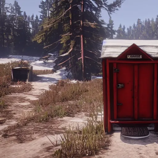 Image similar to a toilet in red dead redemption 2