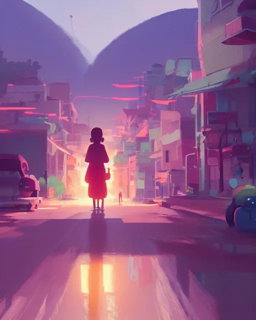 Image similar to a beautiful town, cory loftis, james gilleard, atey ghailan, makoto shinkai, goro fujita, studio ghibli, rim light, exquisite lighting, clear focus, very coherent, plain background, soft painting