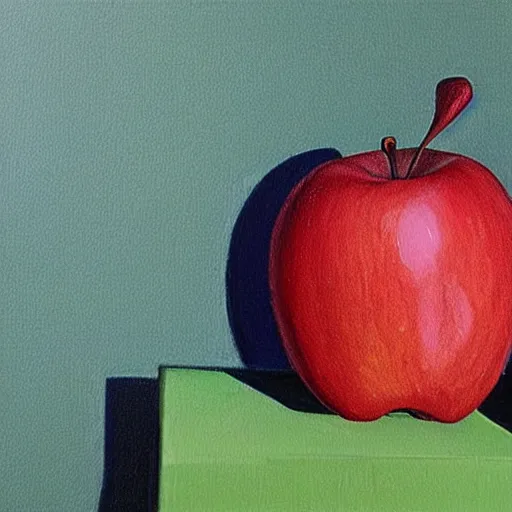 Prompt: an award - winning painting of an apple, highly - detailed, atphosmeric, very beautiful