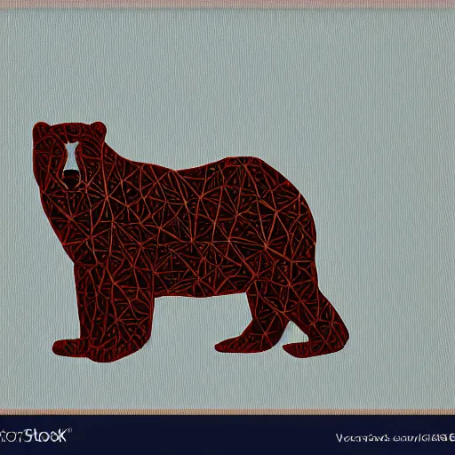 Image similar to laser cut animal vector image of a bear