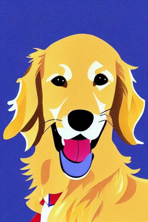 Prompt: golden retriever, disney style, sharp lines, high detail