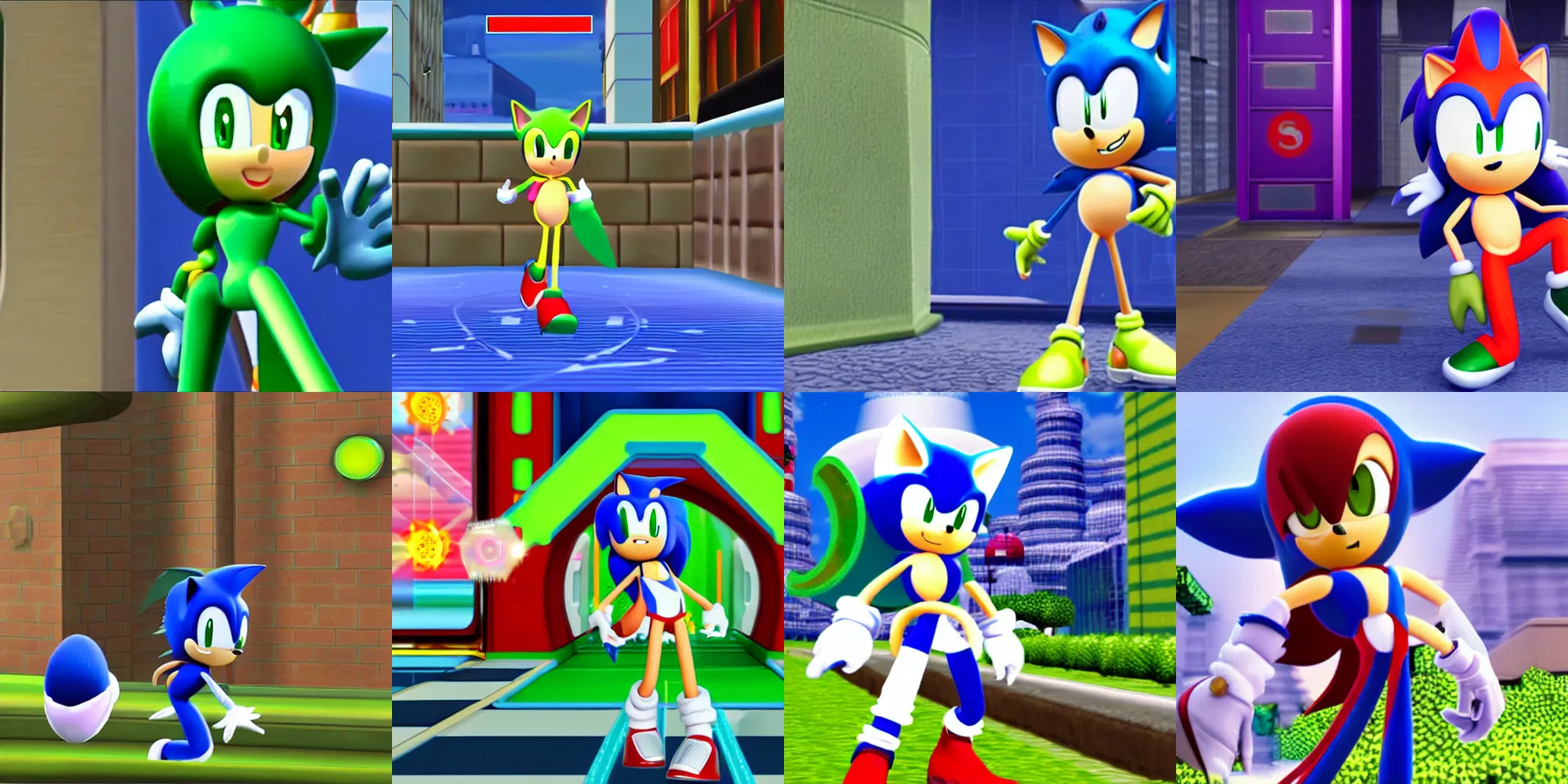 Prompt: female humanoid jewel beetle wearing office clothes in sonic the hedgehog ( 2 0 1 8 )