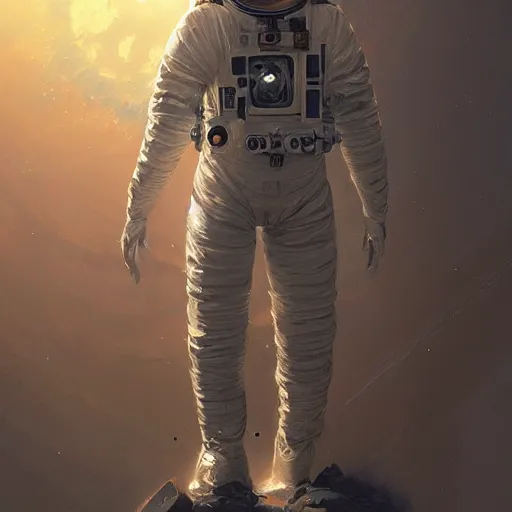 Image similar to rebel astronaut, fullbody, fantasy, intricate, elegant, highly detailed, digital painting, artstation, concept art, smooth, sharp focus, illustration, art by greg rutkowski