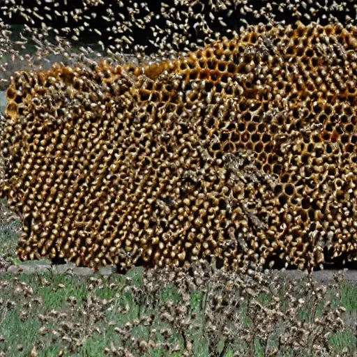 Image similar to gun made of bees