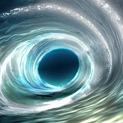 Image similar to tubular ocean wave that is a portal to another dimension