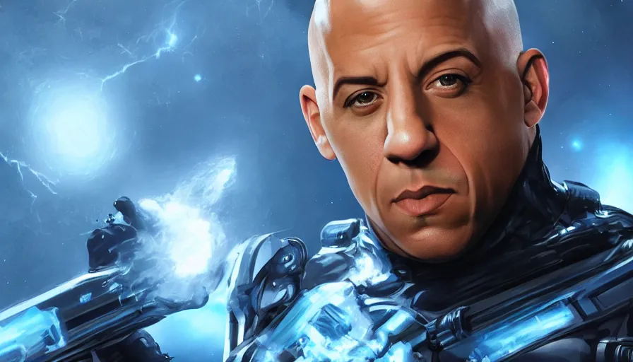 Prompt: Vin Diesel is Reed Richards from the Fantastic Four, hyperdetailed, artstation, cgsociety, 8k