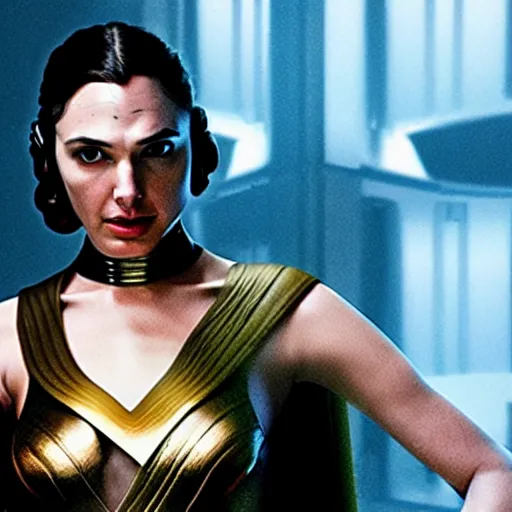 Image similar to photo of gal gadot as princess leia