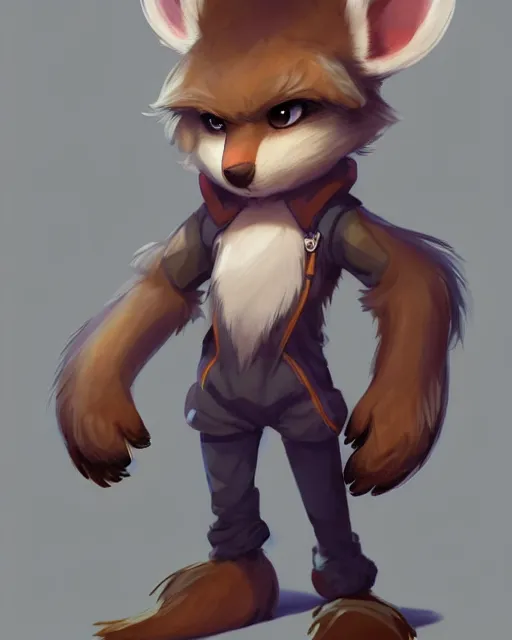 Image similar to character concept art of a cute young male anthropomorphic furry | | cute - fine - face, pretty face, key visual, realistic shaded perfect face, fine details by stanley artgerm lau, wlop, rossdraws, james jean, andrei riabovitchev, marc simonetti, and sakimichan, trending on artstation