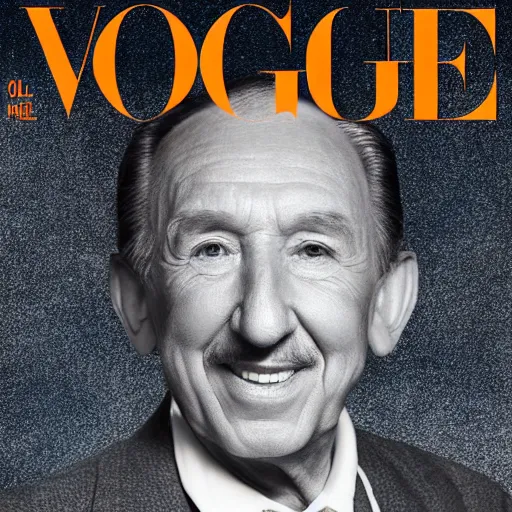 Image similar to old walt disney at age of 5 8 6 years old, color ( sony a 7 r iv, symmetric balance, polarizing filter, photolab, lightroom, 4 k, dolby vision, photography award ), vogue, perfect face, movie poster