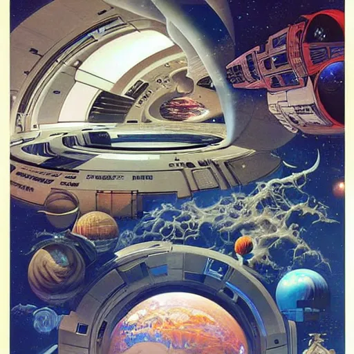 Prompt: detailed space habitat biosphere by syd mead, boris vallejo, julie bell, luis royo, frank frazetta, frank frazetta, ken kelly, simon bisley, richard corben