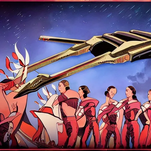 Prompt: a detailed picture of a Klingon Opera, 4k, bat'leth, anime style