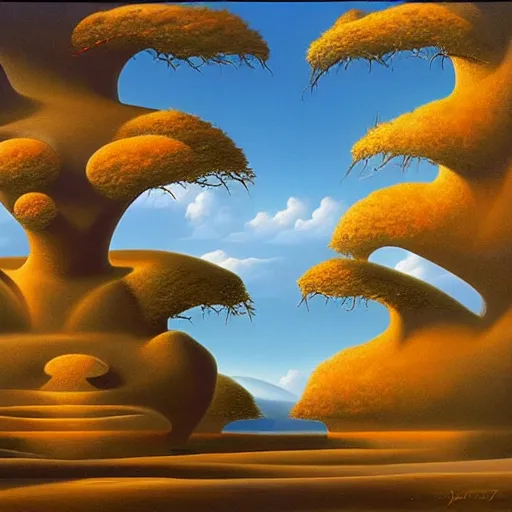 Prompt: visions of xanadu by vladimir kush, oil on canvas