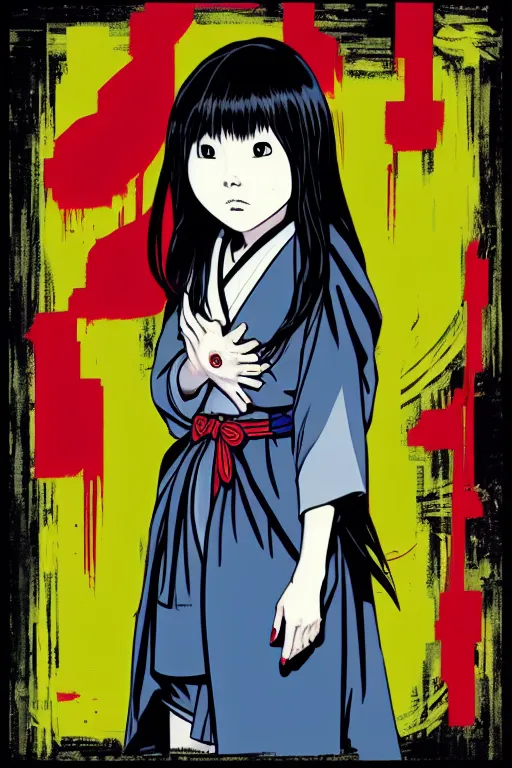 Image similar to sadako out from billboard!!! pop art, pixel, bioshock, gta chinatown, artgerm, richard hamilton, mimmo rottela, julian opie, aya takano, marika mori