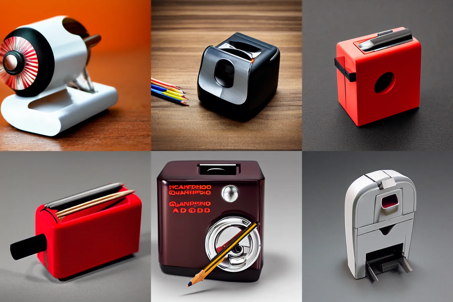 Prompt: A Pencil Sharpener designed by Quentin Tarantino