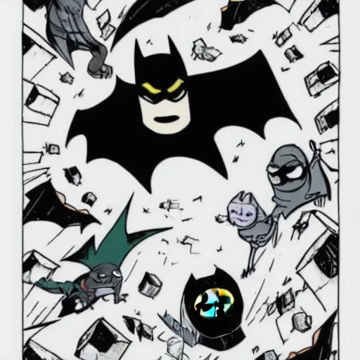 Image similar to batman in the style of adventure time
