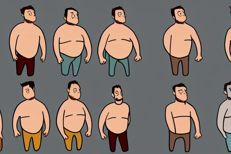 Image similar to Drawn guy, in full growth, in different styles, with different backgrounds