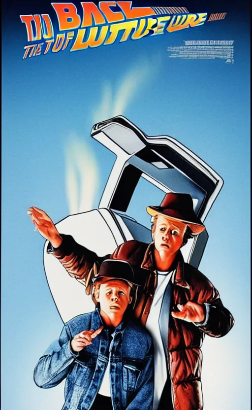 Image similar to Back To the future (1985) minimalist movie poster, hi res