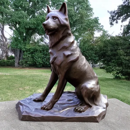 Prompt: Doge as a bronze sculpture