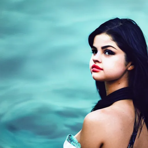 Image similar to fish - selena gomez hybrid, professional photograph