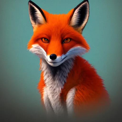 Prompt: [ - red fox, in the style of pixar, character art, movie still
