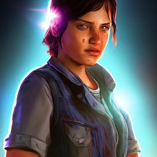 Prompt: portrait art of clementine walking dead telltale games, 8 k ultra realistic, lens flare, atmosphere, glow, detailed, intricate, full of colour, led lighting, trending on artstation, 4 k, hyperrealistic, focused, extreme details, unreal engine 5, masterpiece