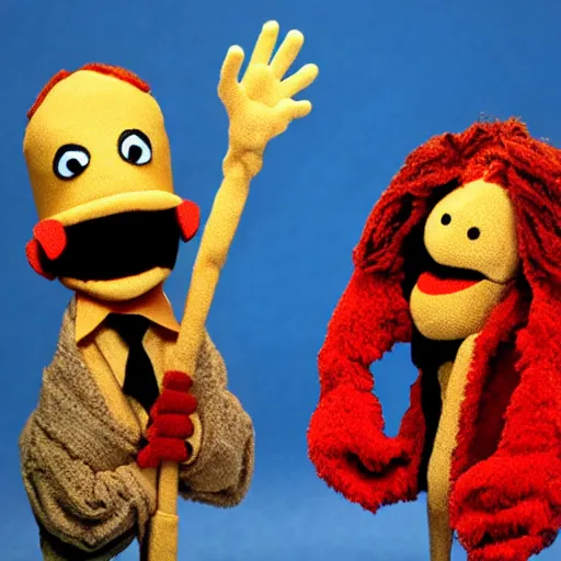 Prompt: wonder showzen puppets by jim henson