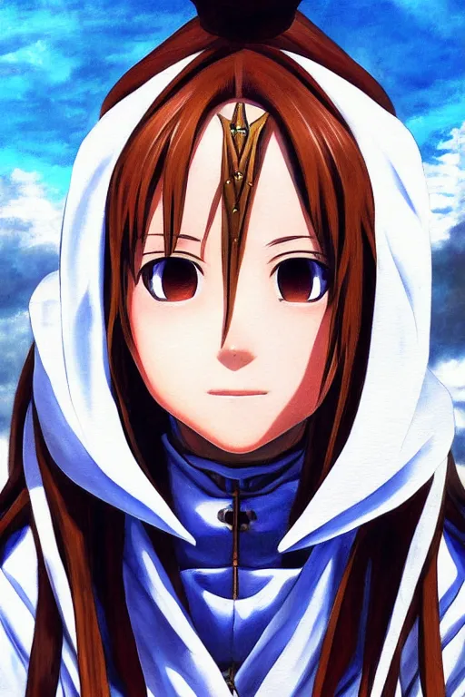 Prompt: beautiful oil painting of Asuna Yuuki from SAO, symmetrical face, by Titian and Alexander Roslin